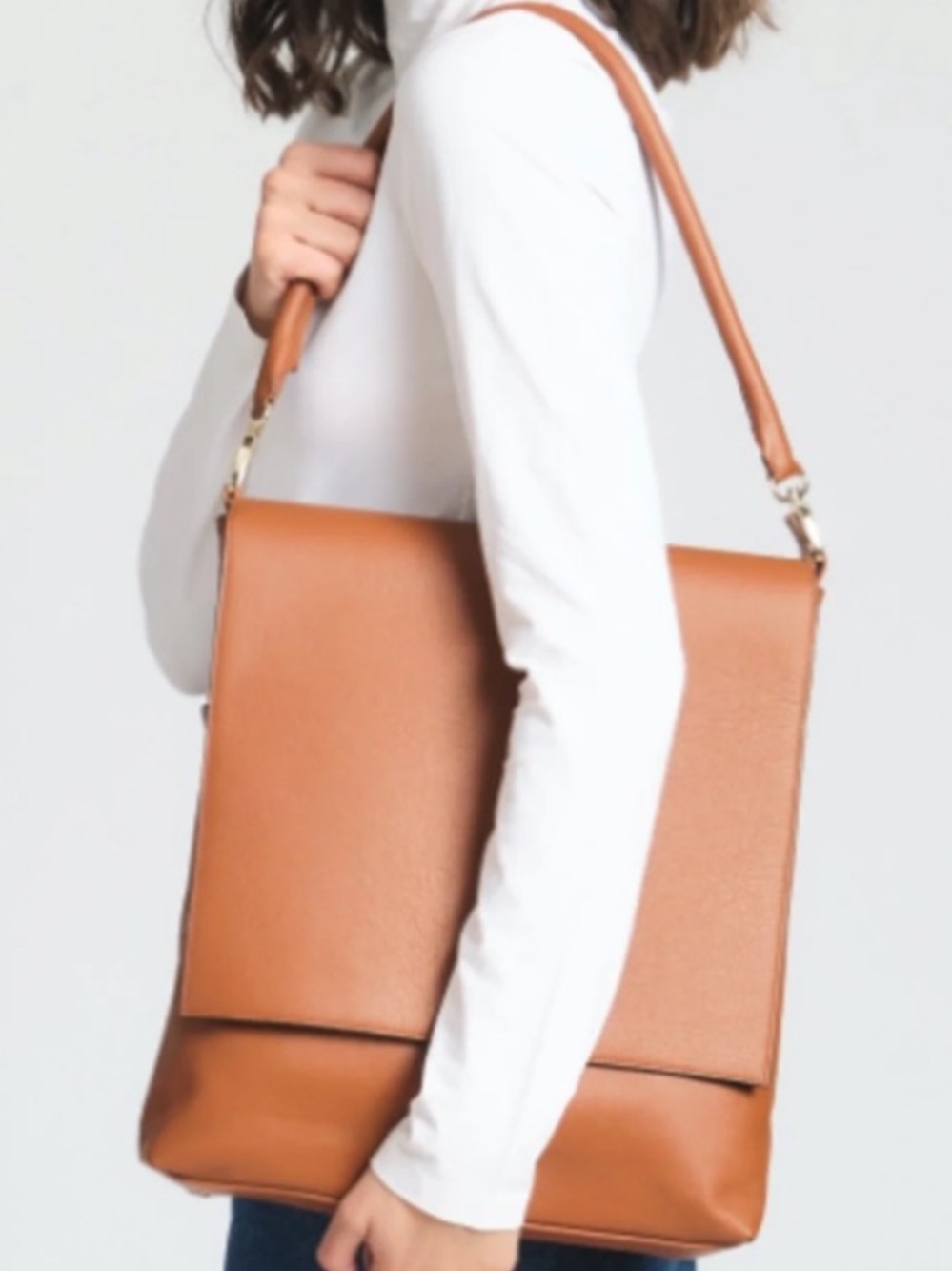 Vegan Leather laptop backpack/shoulder/crossbody bag (from recycled car glass)